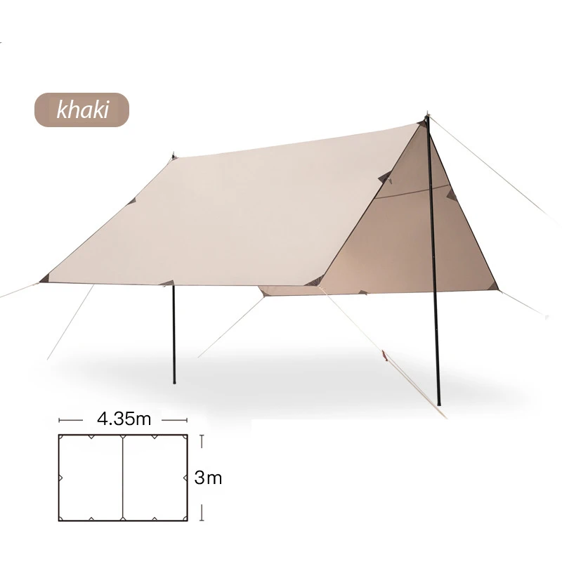 

Ultralight Tarp Lightweight Sun Shelter Mat Tent 150d Beach Hammock Camping Tarpaulin, Customized color