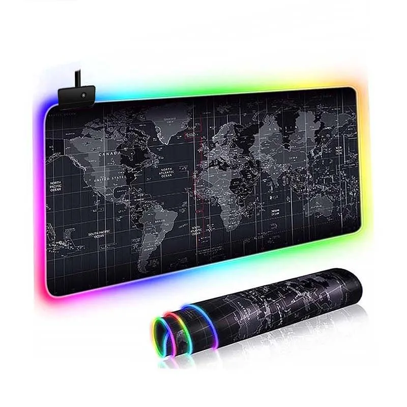 

Custom Glowing Keyboard Leather Mousepad Gaming Led Lights RGB Mouse Pad Montian Tapis De Souris Gamer Desk Mats Mat Mouse Pads