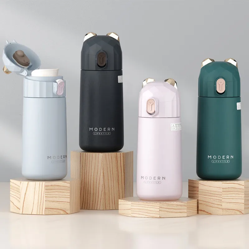 

shoutao wholesale water bottle custom logo double walled thermos vacuum flasks stainless steal tumble with bounce lid