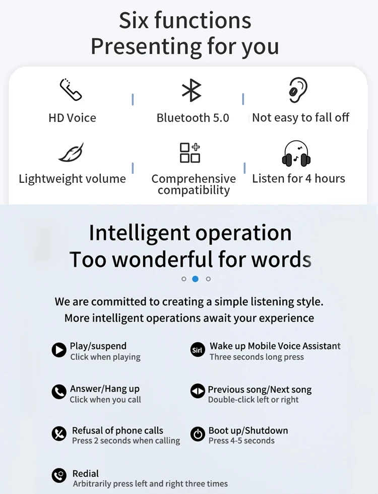 T9S wireless Bluetooth translation headset tws5.0 sports waterproof hanging ear digital display with charging box - ANKUX.COM