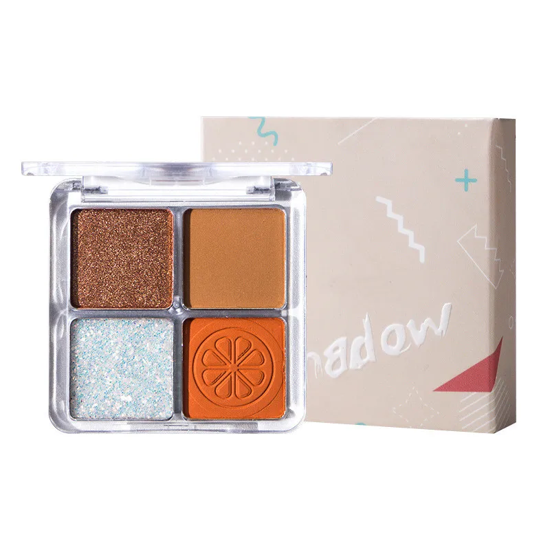 

High cost performance four color matte fine shiny eye shadow disc, Muliti-color