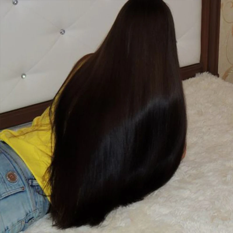 

Cuticle Aligned Brazilian Hair 100% Raw Virgin Human Hair Extension Silk Straight Human Hair Brazilian Bundles, Natural colorsilk straight human hair brazilian bundles