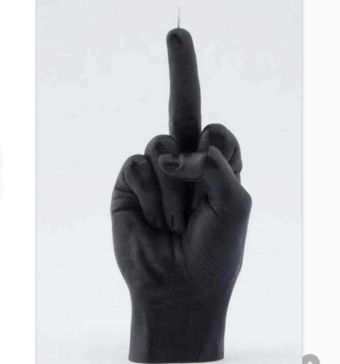 

Z683 Finger Candle Mold vertical middle finger creative candle silicone mold, Random