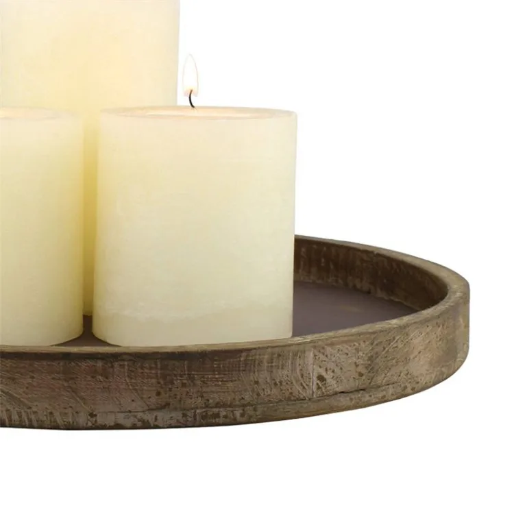 round wood serving tray rustic