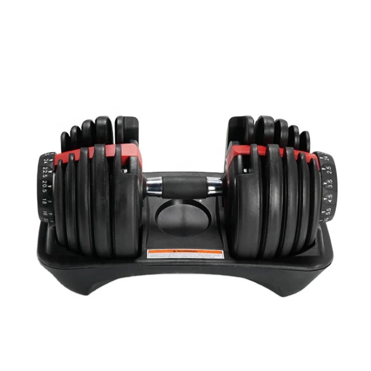 

Hot Sale  Selectable Adjustable Dumbbells 90lbs Dumbbell Set Rubber Dumbbell for gym