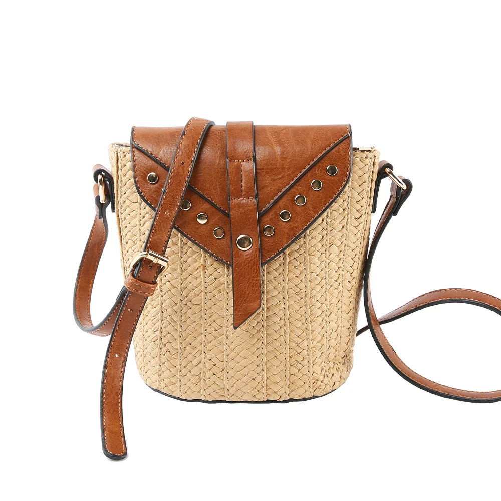 

Rattan straw purse 2021 summer beach handbags for women bamboo handmade ladies beach bag, Customizable