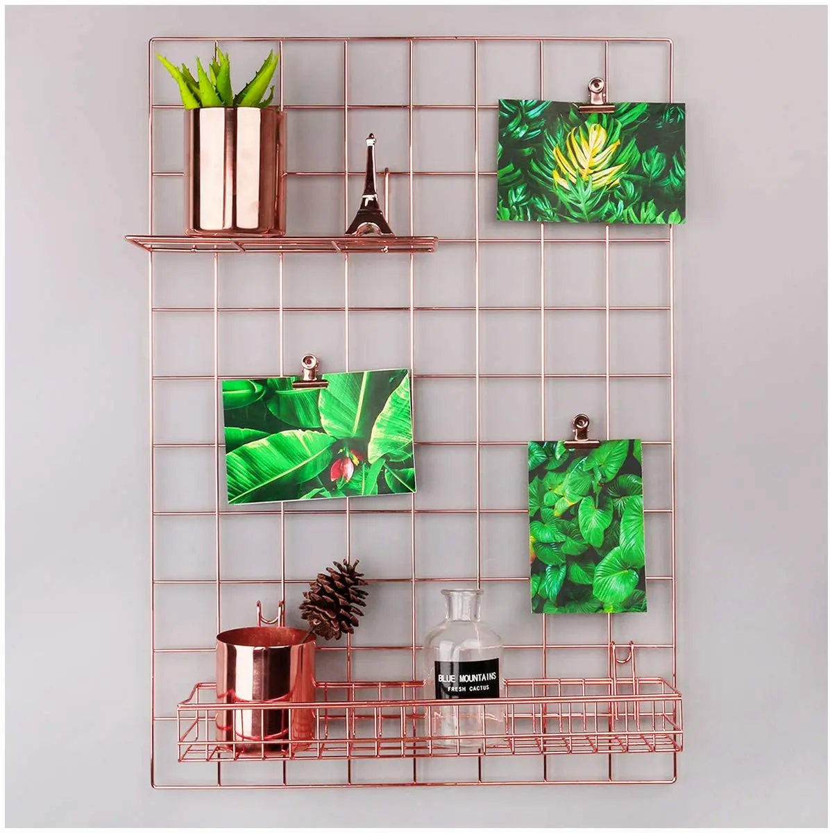 

Wall Decor Photo Hanging Display Metal Wire Wall Grid, Customized color