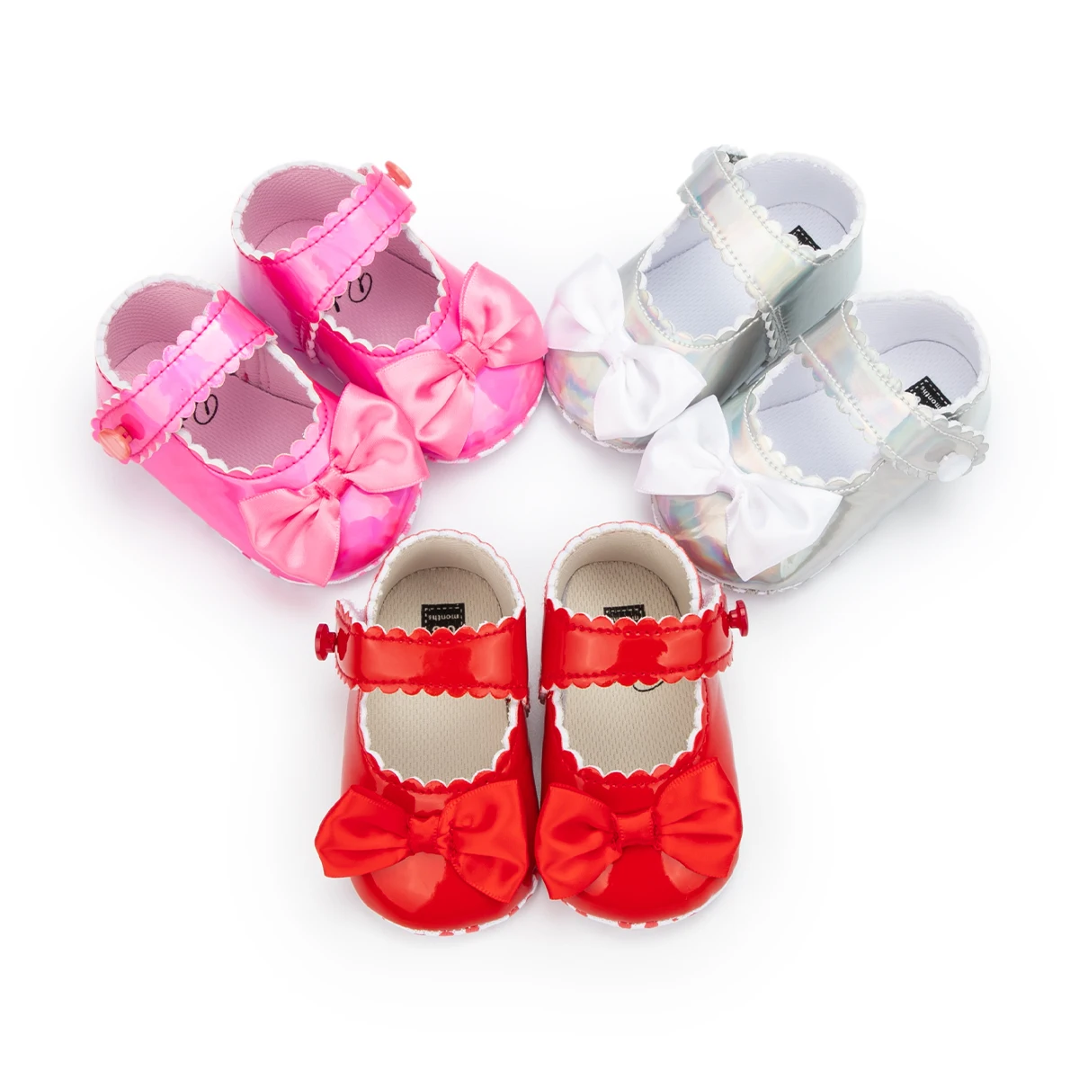 

Amazon Hot selling PU leather baby girl casual shoes infant party dress baby shoes