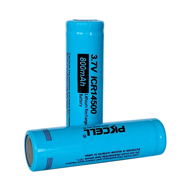 3.7 Volt Lithium Ion Rechargeable Batteries 800 Mah Aa Size 14500 Li