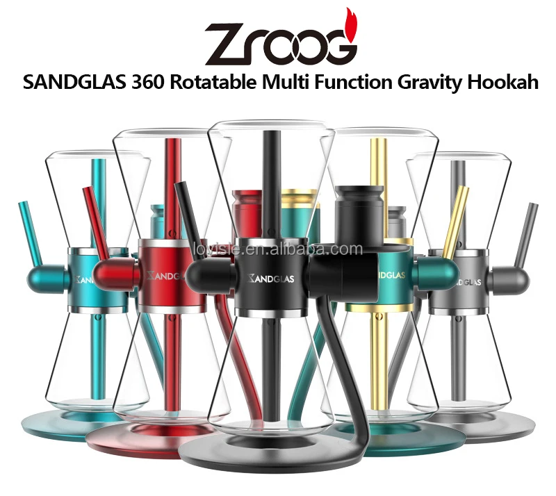 

Wholesale Electric Shisha E Hookah 360 Rotating Glass Hookah Gravity E Hookah