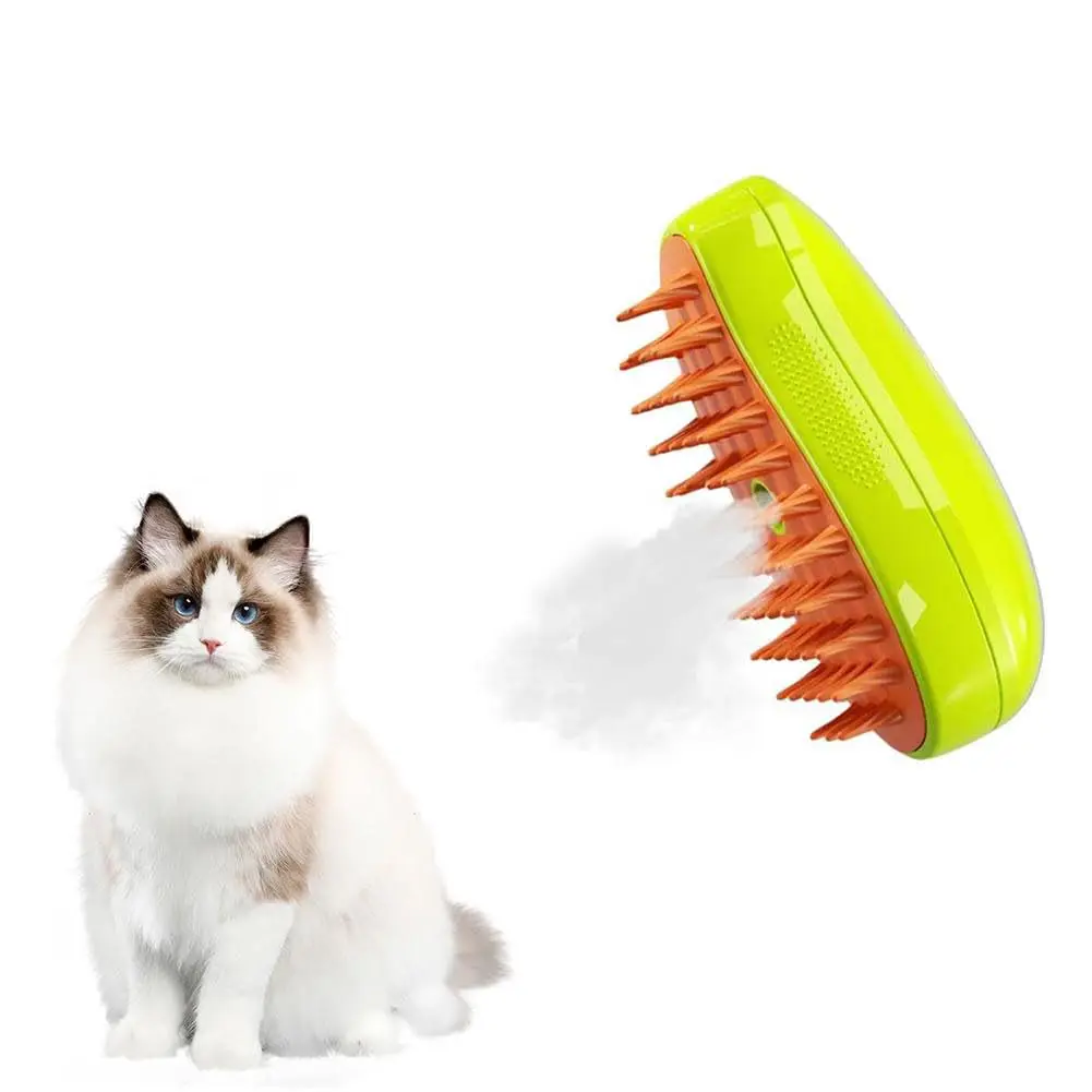 

3 in 1 Rechargeable Pet Hair Remover Comb Multifunctional Cat Spray Massage Comb Remove Tangled Hair Steaming Cat Brush