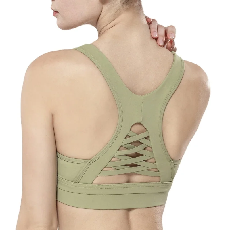 

Sexy Sports Bra Exercise Workout Yoga Crop Top Nylon Spandex Comfortablr Compression Sports Bra