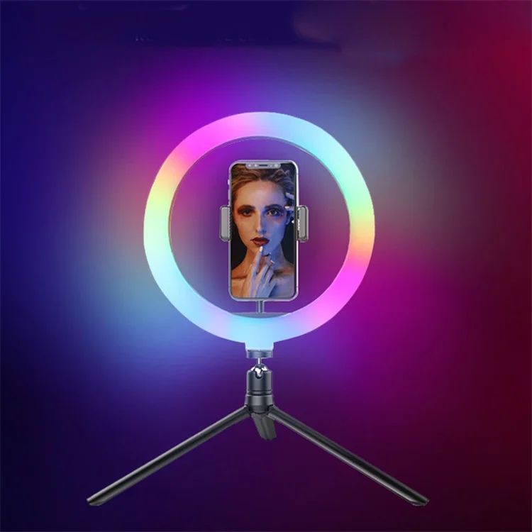 

Wholesale Rgb Soft Fill 10" 14" 18" Ring Light With Tripod Stand, Black