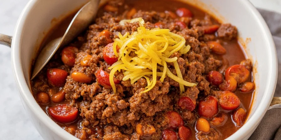 Chili stored in mason jars