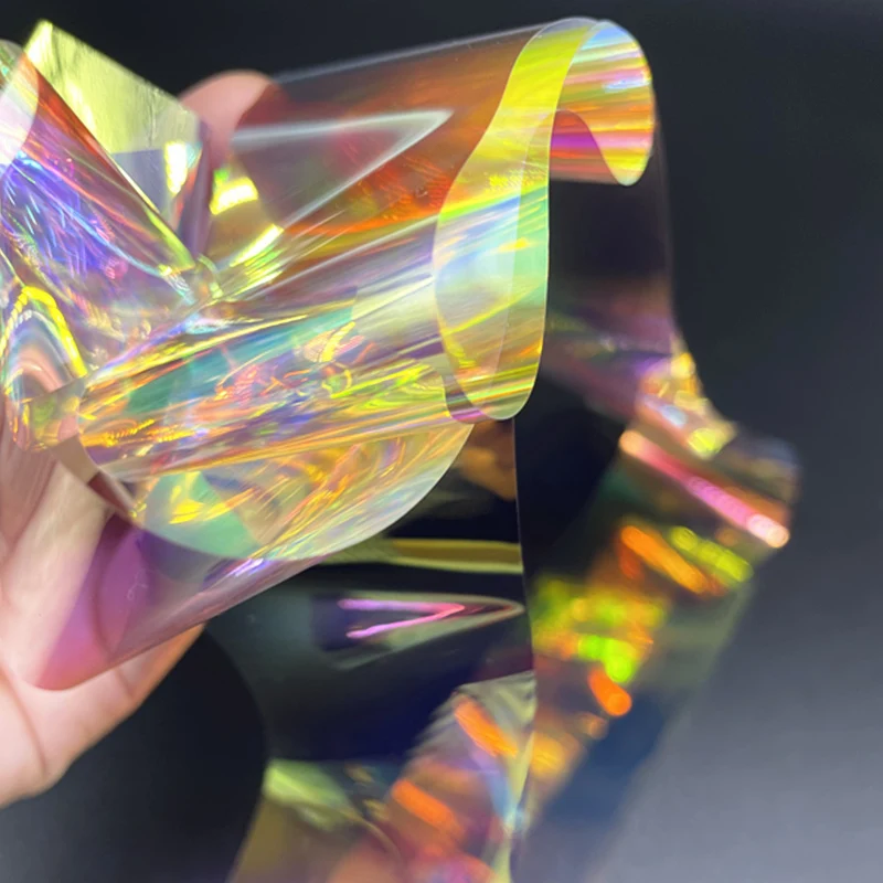 

1 pcs#5*20cm Aurora Nails Glass Foil Film Sticker Cellophane Paper Korean Nail Trend Design Ice Cube Manicure Decoration, Picture