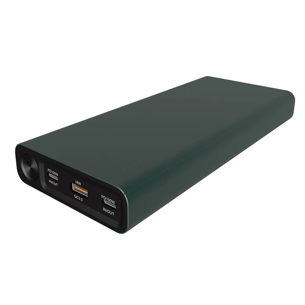 

High Capacity Dual Type-C 100W PD Quick Charge Power Bank for Macbook huawei 26800mAh Laptop Power Banks, Black, silver