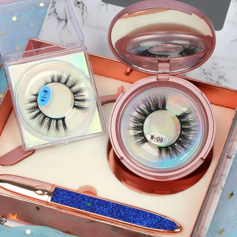 

False Full Strip Eye Mink Lashes 25mm 3d Mink Eyelashes With Custom Packaging Box