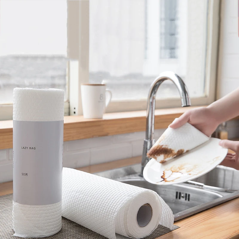 

Lazy Rags Disposable Dish Cloth Thickened Household Absorbent Non Woven Fabrics