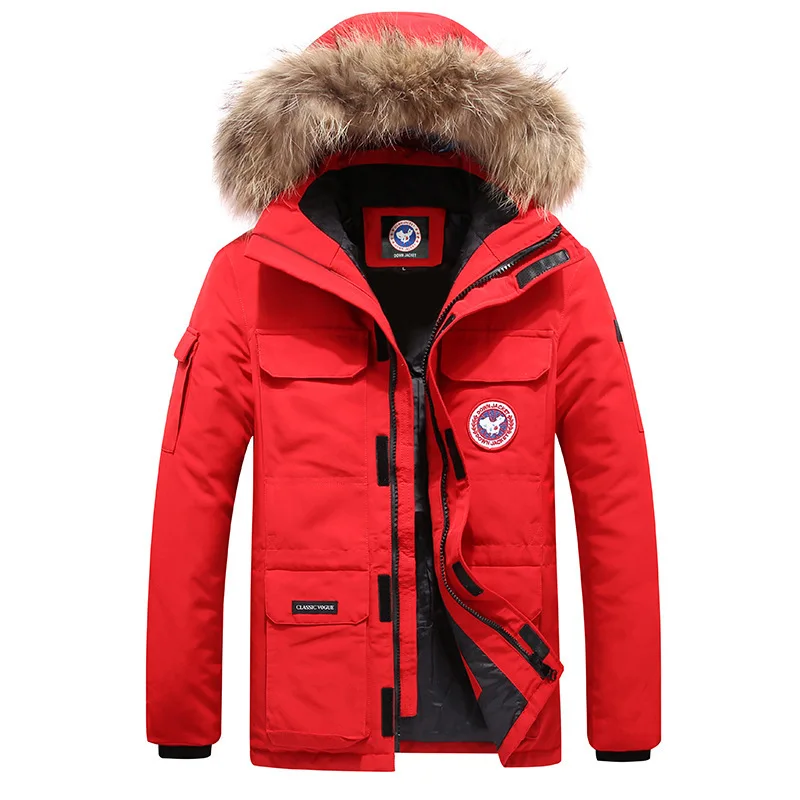 

chaqueta acolchada para hombre Winter faux fur hooded tooling solid color sports outdoor men's padded jacket, 3colors