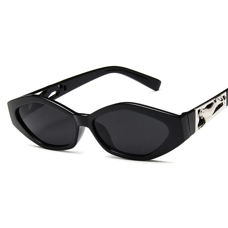 

90s Styles Vintage 2020 Slim Sunglasses Cat-eye Acetate Aold-tone Brand Designer Sunglasses