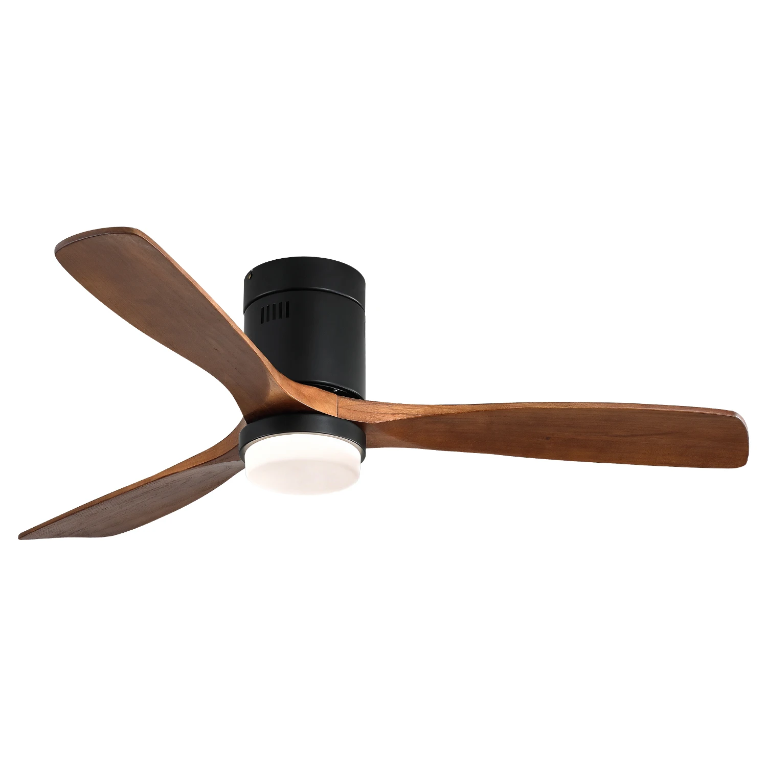 

52 inch Led Ceiling Fan AC Motor Ceiling Fan with Light Wood Ceiling Fan with Remote Control Great for a Living room Bedroom, Matte white