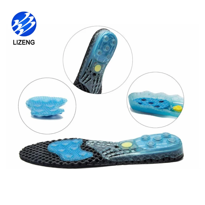 

Super Shock Absorb Spring Insoles For Sports, Gray/black