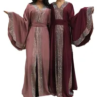 

Diamonds Muslim Abaya Kimono Arabe Kaftan Dubai Hijab Dress Turkey Caftan Islamic Clothing Abayas For Women Ramadan Robe