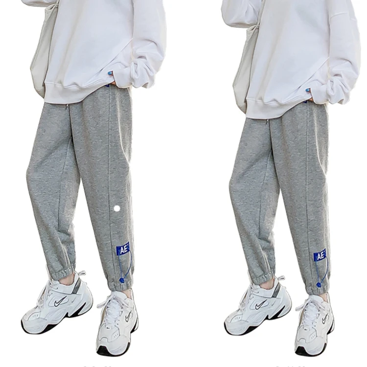 

2021 All-match Tether Casual Loose Black Grey Pleated Sweatpants Plus Size Solid Color Pants, Picture