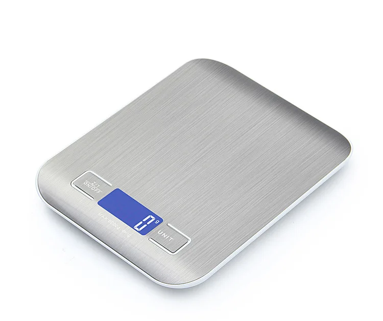 

Charging flat stainless steel kitchen baking scale food electronic gram scale, White, black, gold