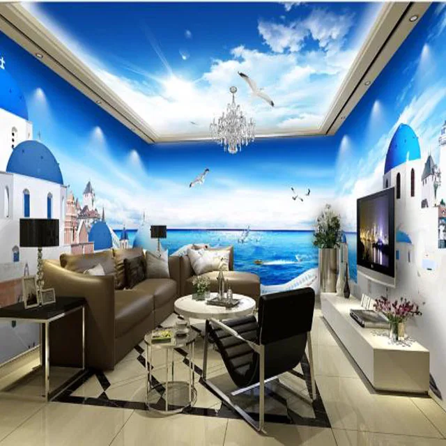 3d Hd Wallpaper For Roof Decoration For Bedroom Ceilings Wallpaper  Beautiful Roof Wallpaper Mural - Buy Wallpaper For Bedroom,Wallpaper For  Roof Decoration,Wallpaper For Ceilings Product on 