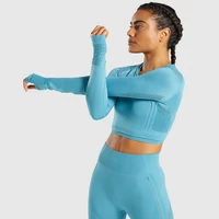 

Women Fitness Clothing Seamless Sportswear Cropped Top Yoga Leggings Gym Wear Set Sport Workout Suit