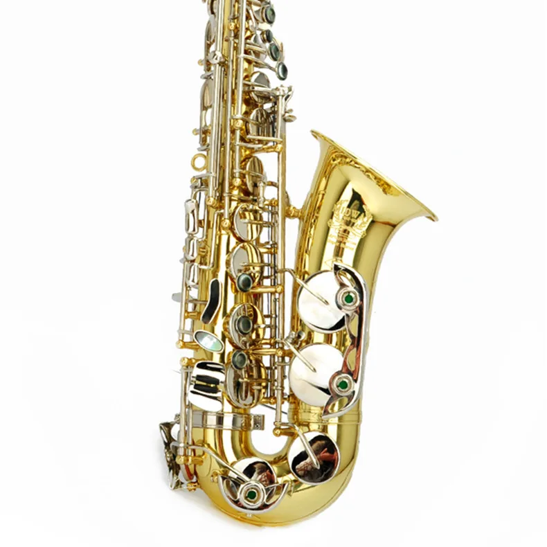 

Minsine Gold Lacquer Brass Alto Instrument Accessories Professional Eb OEM China Sax Saxophone Alto