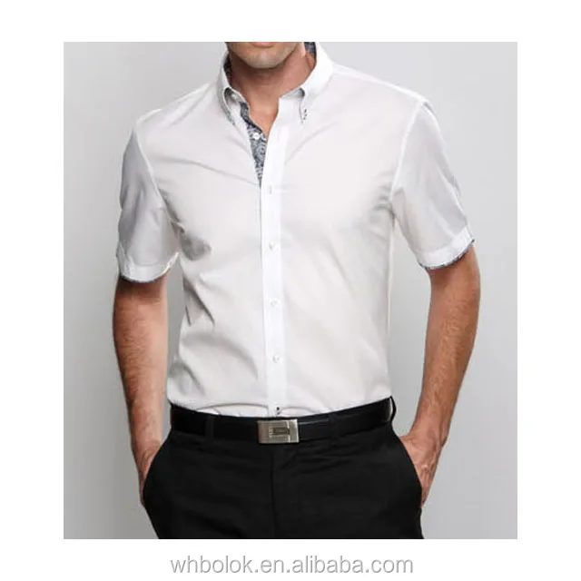 short sleeve shirt dress white