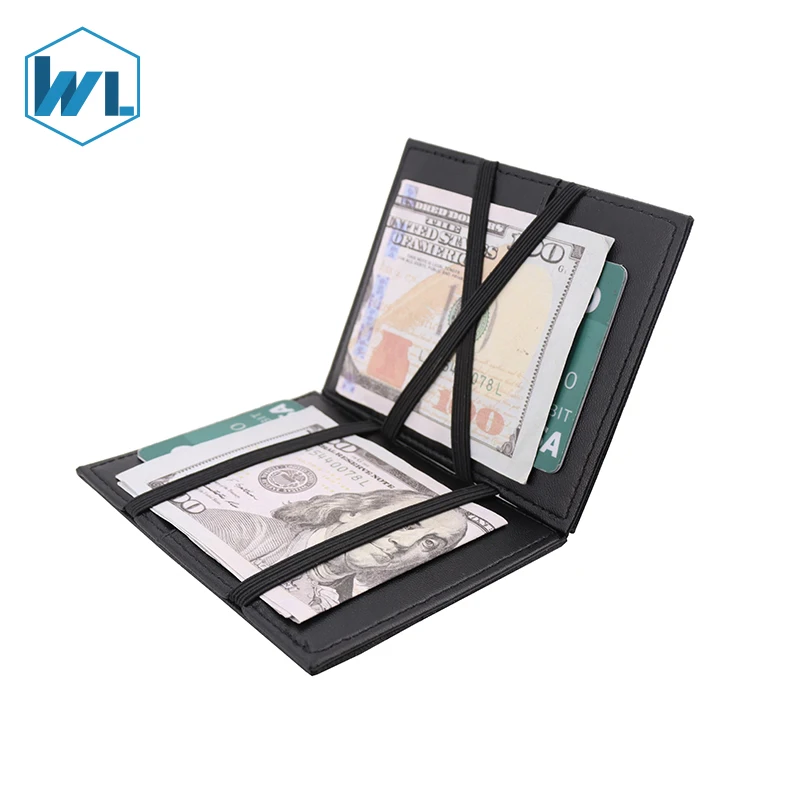 

High Quality Bifold OEM Magic Wallets Genuine Leather Wallets Vintage Slim Men Rfid Blocking Card Wallet purses