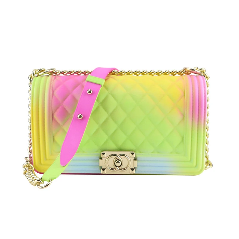 

LZYMSZ 2020 New Arrivals small size colorful trendy ladies pvc jelly purse and handbags, 8 styles and 2 sizes