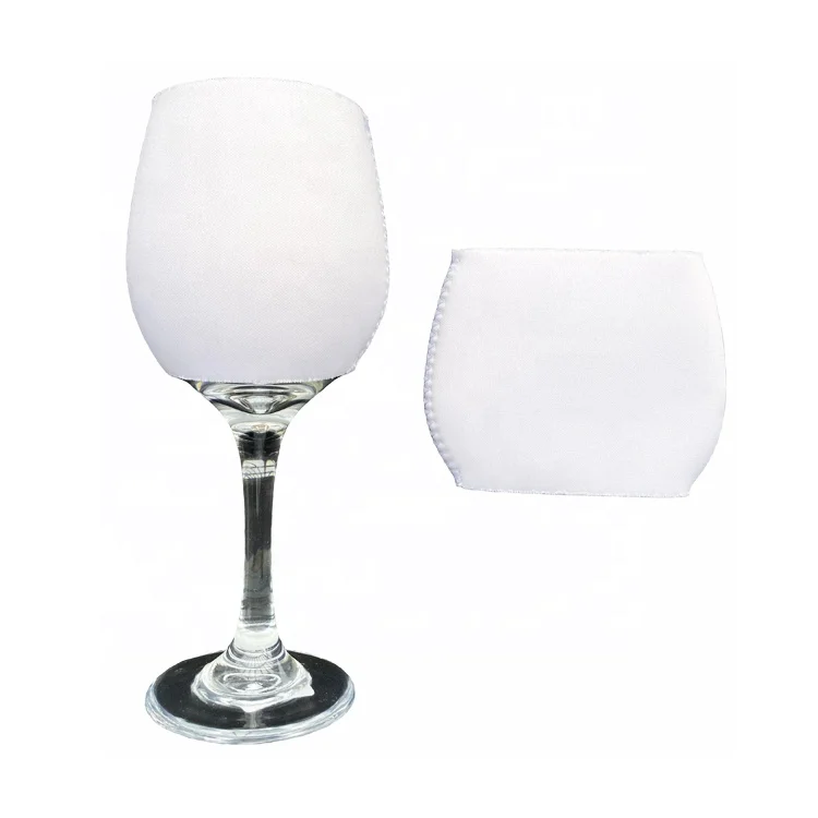 

RTS Blank White For Sublimation Wine Sleeves Neoprene Wine Glass Holder Sleeve