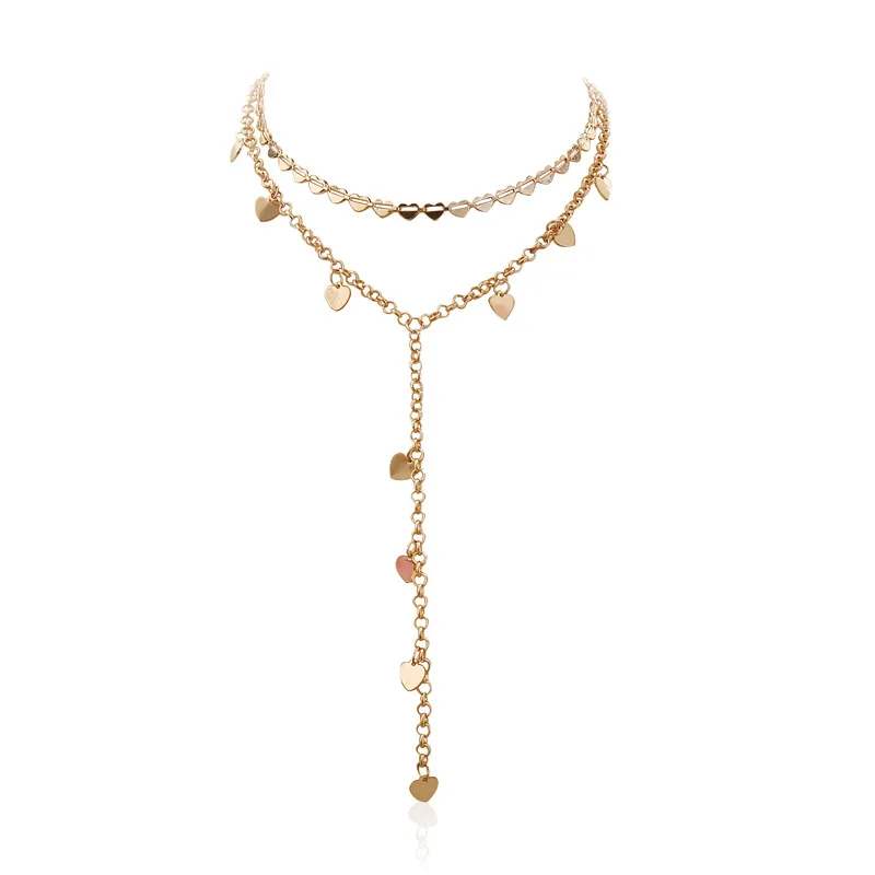 

Wholesale Fashion Unlimited Love Multi Layer Initial Gold Pendant Necklace Jewelry For Women
