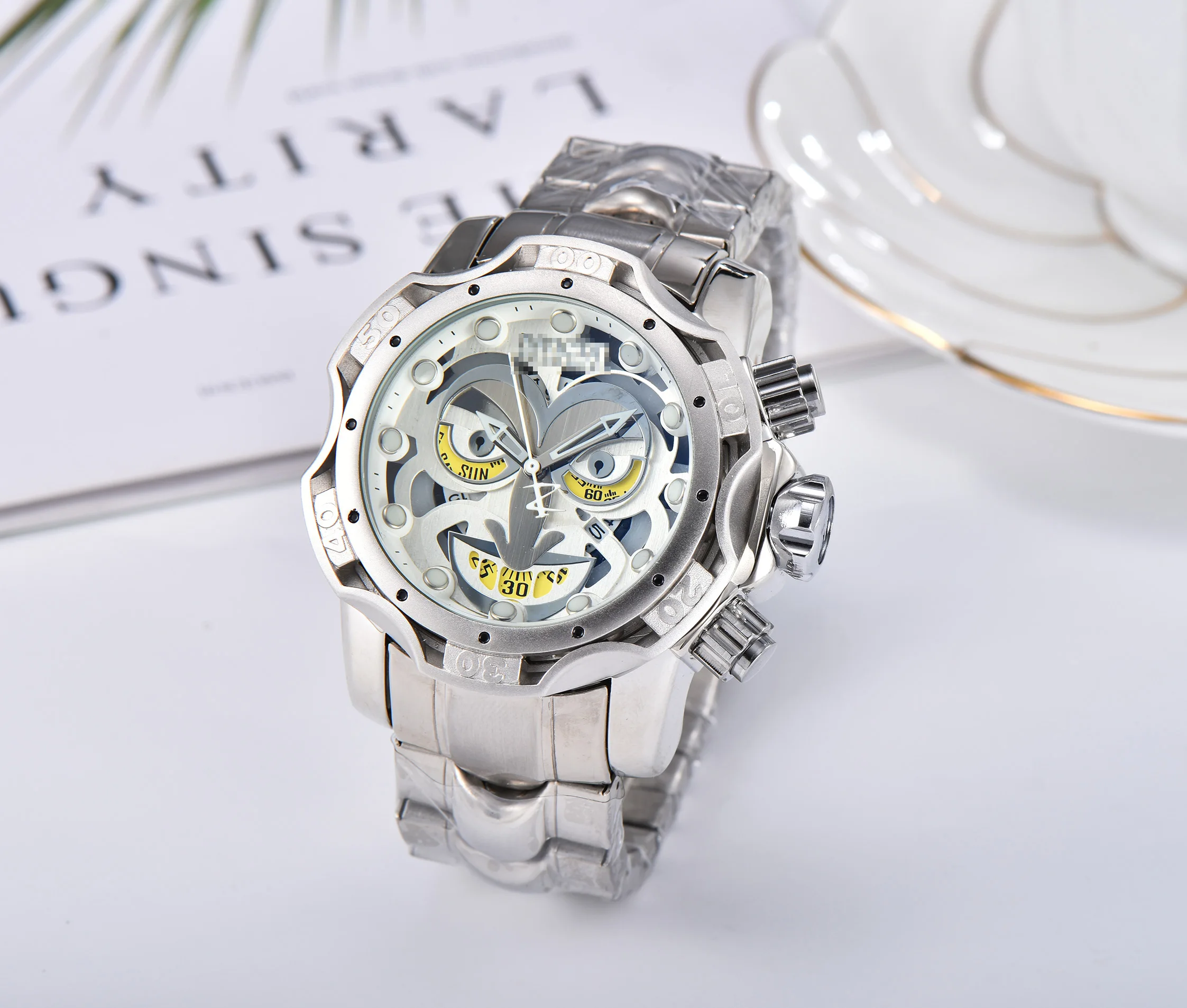 

Brand stainless steel watch magic color clown watch fashion men's Watch 6 color