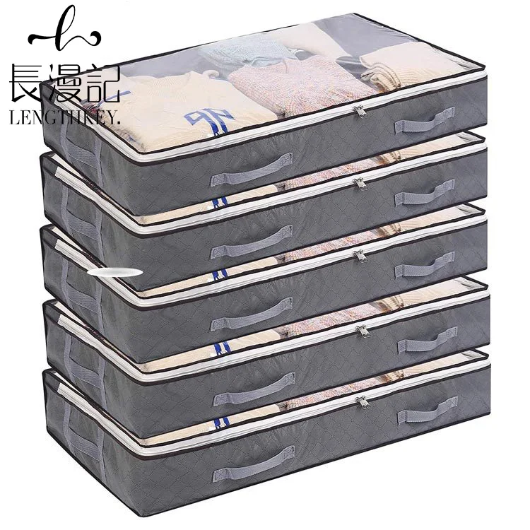 

2022 Amazon Hot Selling Quilt Clothes Organizer Box Folding Dustproof Quilt Storage Bag