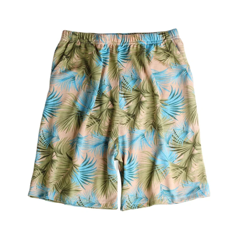 

Summer new silk beach pants men's silkworm silk large size printed shorts leisure pants home pants