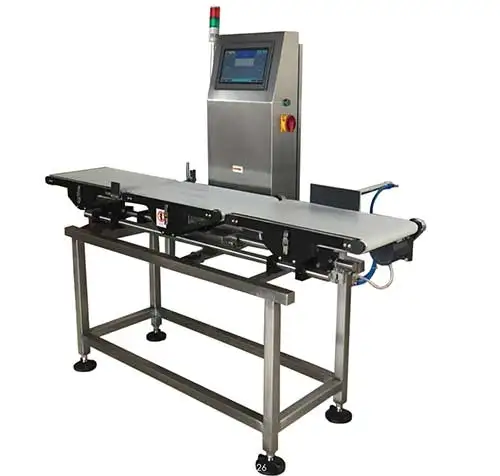 Online Conveyor Check Weigher Machine Checkweigher With Pusher Rejector ...