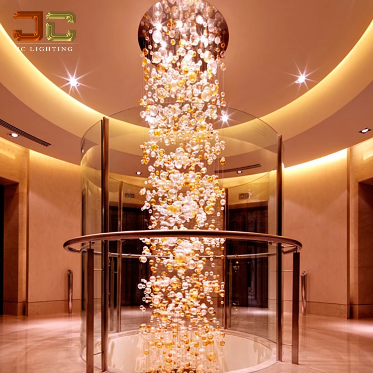 modern project glass globe ball pendant light large hotel shopping mall glass designer big globe chandelier lighting
