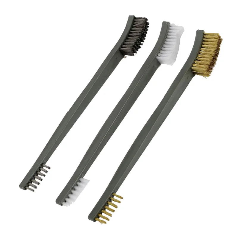 

Double-ended Wire Brush Top Metal Nylon Wire Brush Polishing Steel Brass Rust Cleaning Brushes Household Cleaning 3pcs