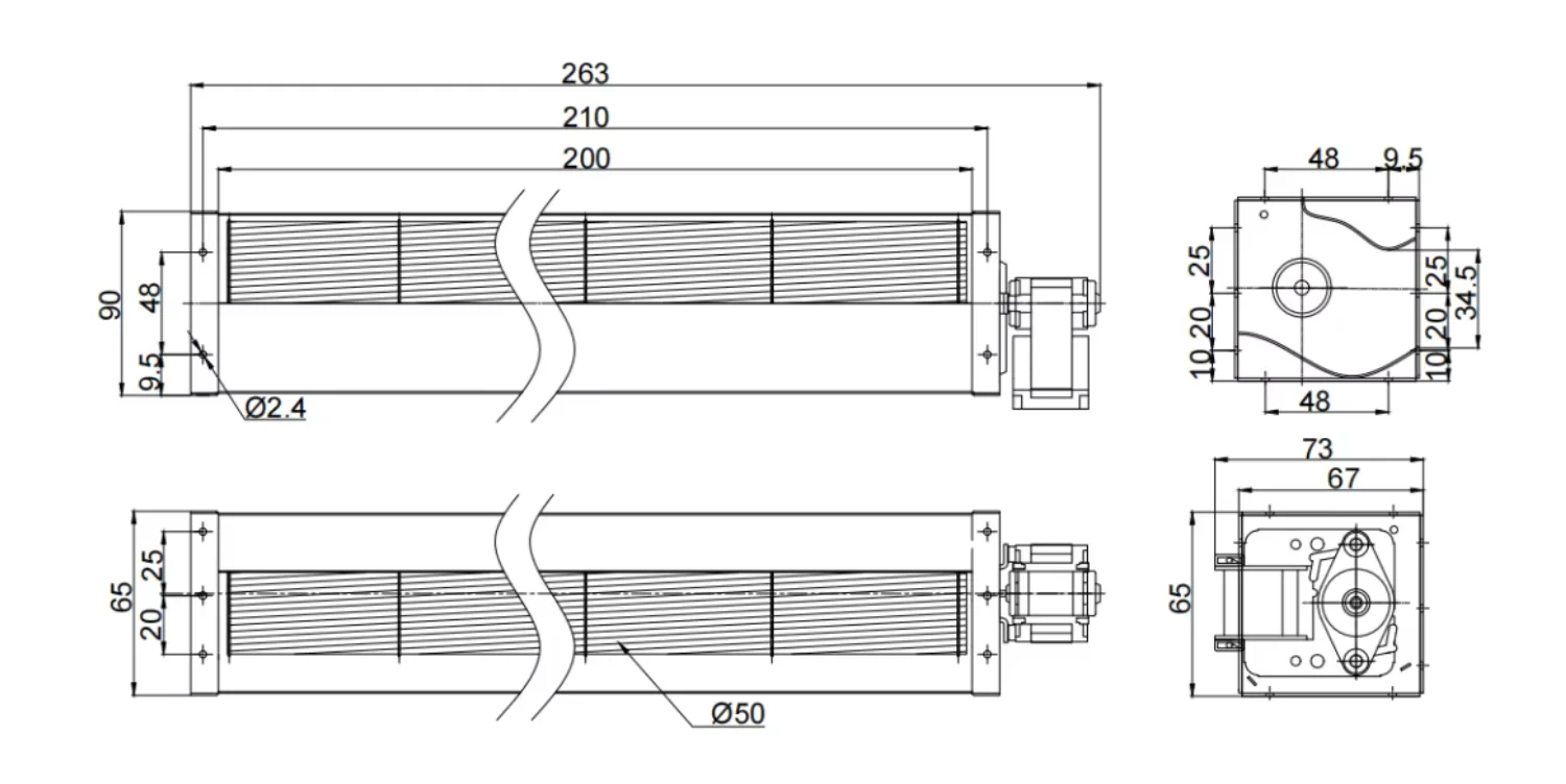Tangential Fan, 230V, 50mm - detail 12