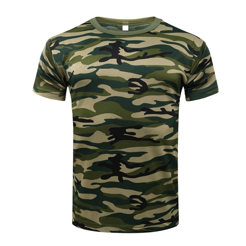 

Breathable Camouflage T-Shirt Quick Dry Tights Army Tactical Mens Compression T-Shirt Fitness Bodybuilding Running camping, Customized color