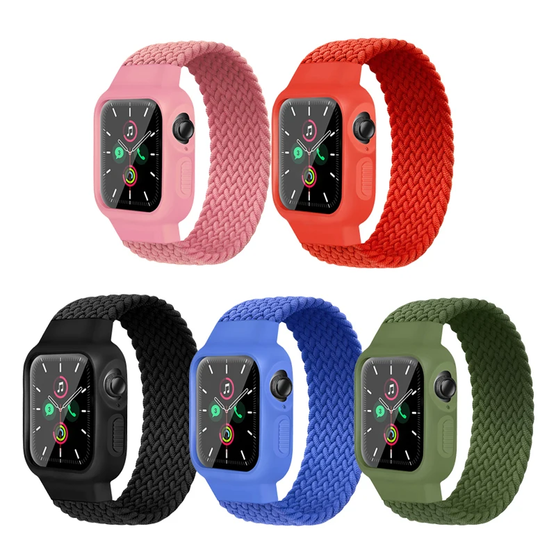 

Sport Nylon Watch Bands for Apple Watch Band 38mm Solo Loop Nylon Correa Smart Watch Band, Optional