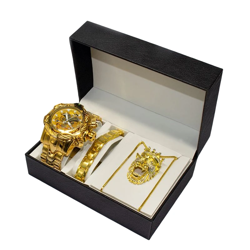 

Good Quality And Price His And Hers Watch Gift Set Watch Set Bracelet Necklace With Box Gifts