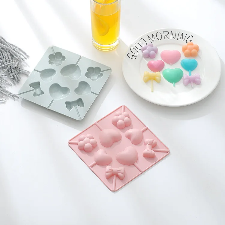 

Valentine's Day Gifts 8 With Bowknot Love Silicone Lollipop Mold Cheese Lollipop Candy Mold