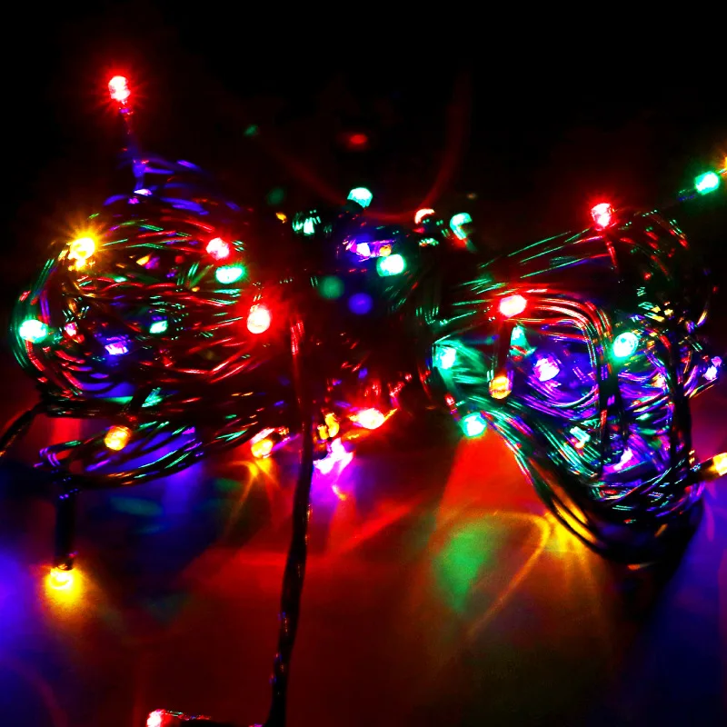 Christmas tree decoration ten-meter colored lights LED small string lights christmas tree lights