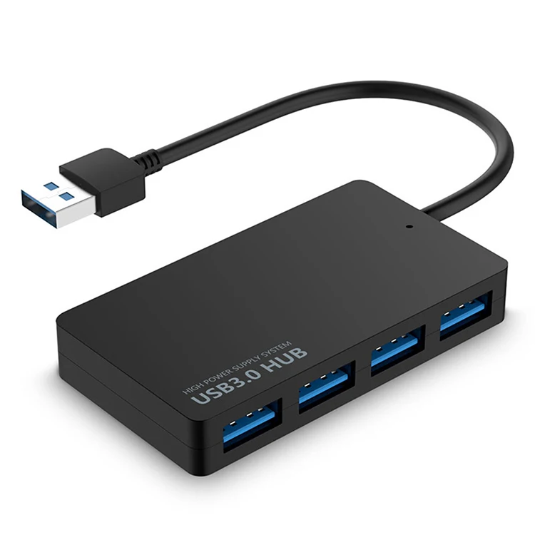 

Portable Fast Speed 3.0 4 ports usb hub High Speed Hub Adapter, Black